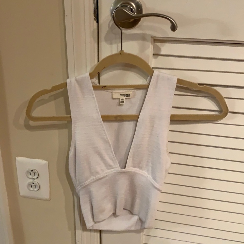 Deep “V” crop top